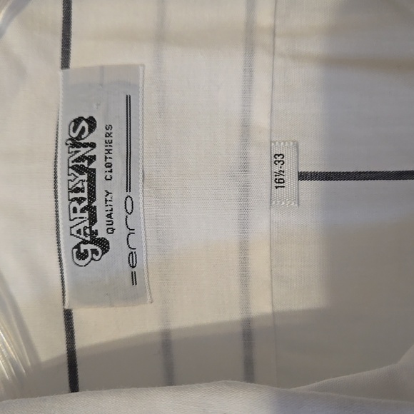 Garlyn's, Dress Shirt, Quality Clothiers, Enro, Neck 16.5" USA Made, Sz 33 - Picture 3 of 11